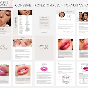 Lip Blush Training Manual, Lip Blushing Training Guide, Lip Micropigmentation Course, PMU Lips, Tattoo Lip Liner, Aquarelle, Edit in Canva