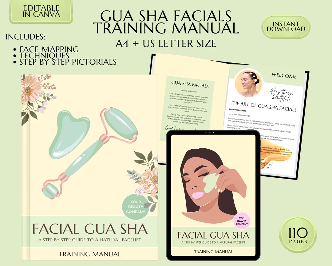 Facial Gua Sha Training Manual Gua Sha Facials Course Etsy