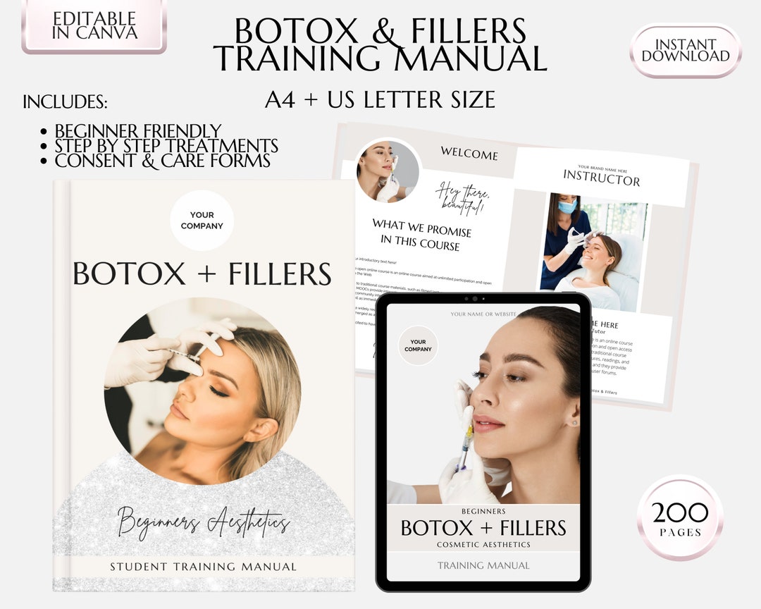 Aesthetic Injections Training Manual, Botox Training Guide, Dermal ...