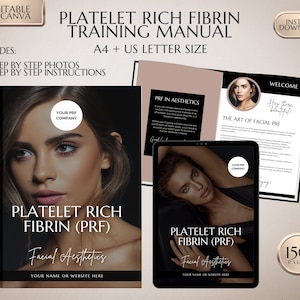PRF-Schulungsmanual, Gesichtsästhetikkurs (Canva bearbeitbares PDF)