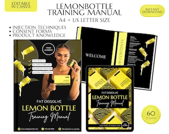Lemon Bottle Fat Dissolving Training Manual: Canva Template (PDF)