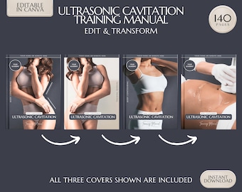 Ultraschall Kavitation Trainings Handbuch, Körperkonturkurs (Canva eBook PDF A4 / US Letter Size)