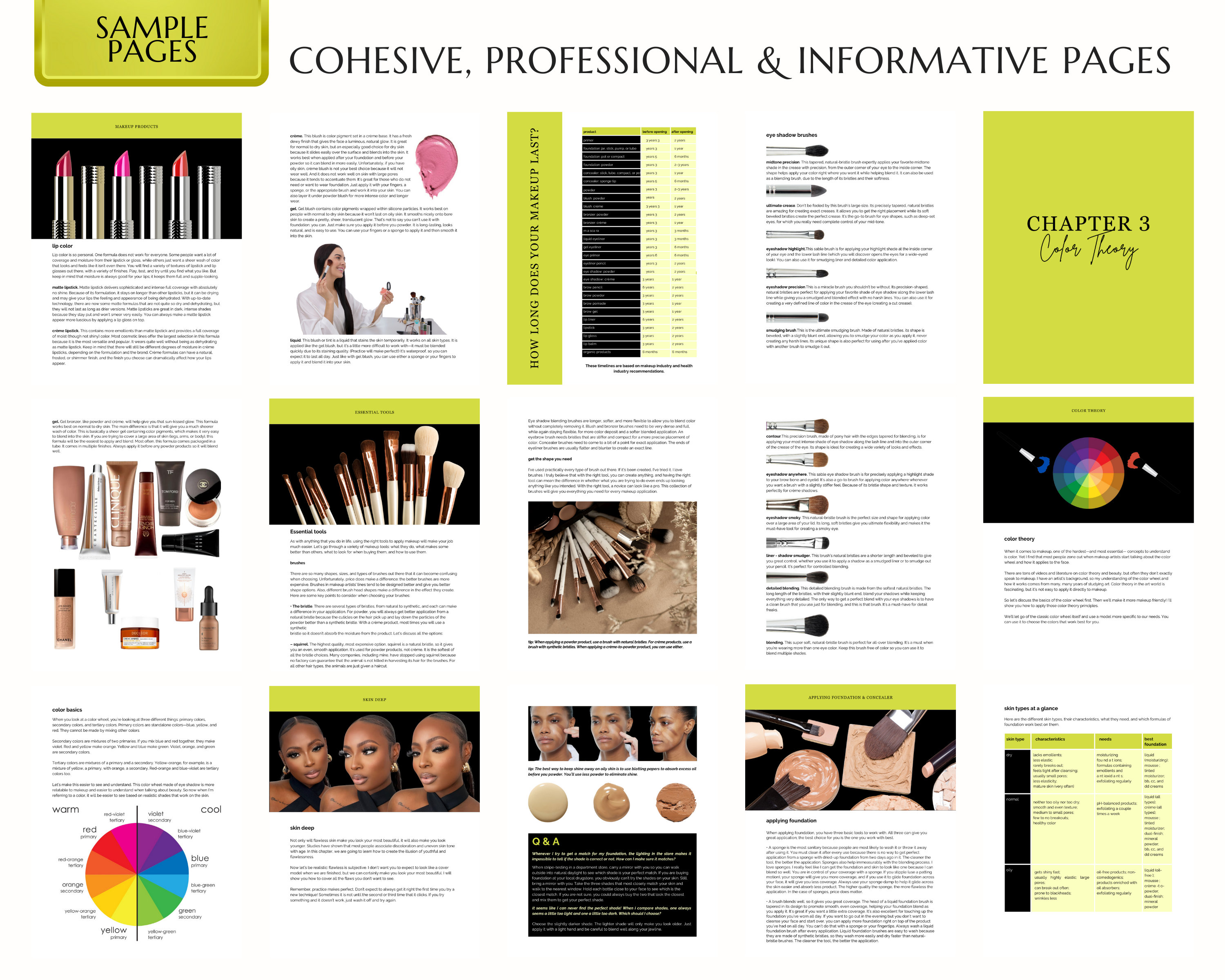 Beauty Tutorial Guid Makeup Tutorial Digital Guide, Step-by-step Pictorials (editable Canva ...