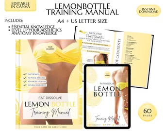 Lemon Bottle Fat Dissolve Injection Training Manual, Done for You CPD Ready  Canva Download