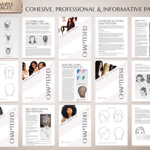 Wig Making Training Manual, Weaves, Wefts (edit Canva PDF) - Etsy