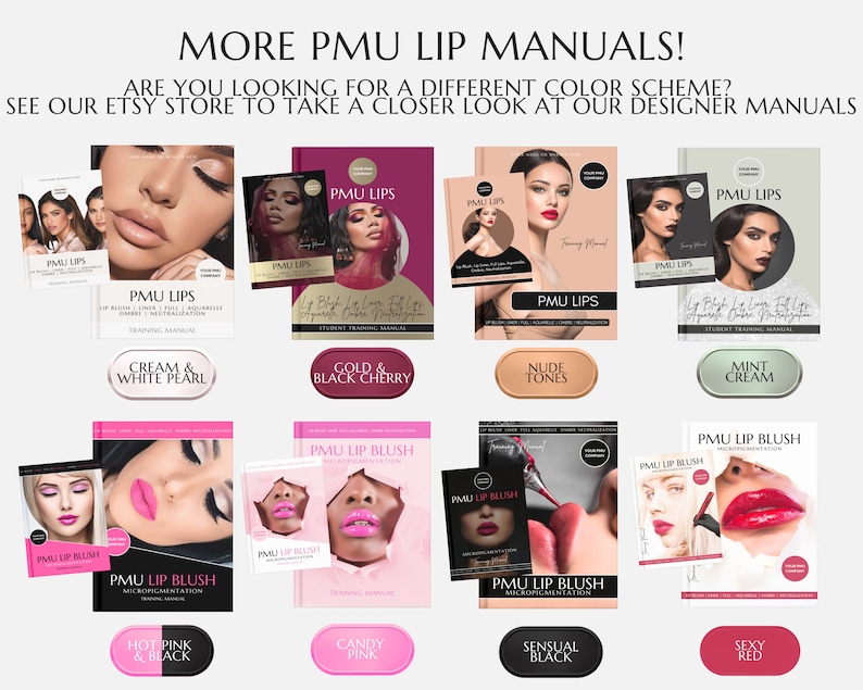 Lip Blush Training Manual, Lip Blushing Training Guide, Lip Micropigmentation Course, PMU Lips, Tattoo Lip Liner, Aquarelle, Edit in Canva