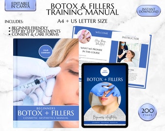 Botox and Fillers Trainingsanleitung, Anfänger-Ästhetikkurs (Bearbeiten in Canva)
