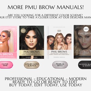 PMU Manual, Microblading Brows Training, PMU Course, Microshading, Ombre Powder Brows, Color Correction, Combo Brows Guide, Editable