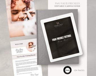 PMU Faux Freckles Trainingsbuch | Sommersprossen Tattoos | In Canva bearbeiten