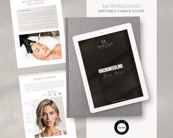 Manual de capacitación en microagujas / Curso editable de Dermapen y Dermaroller