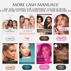 Lash Manual, Eyelash Extensions Training Manual, Lash Extensions Guide, Beauty School Training, Custom Lash Manual, Editable in Canva