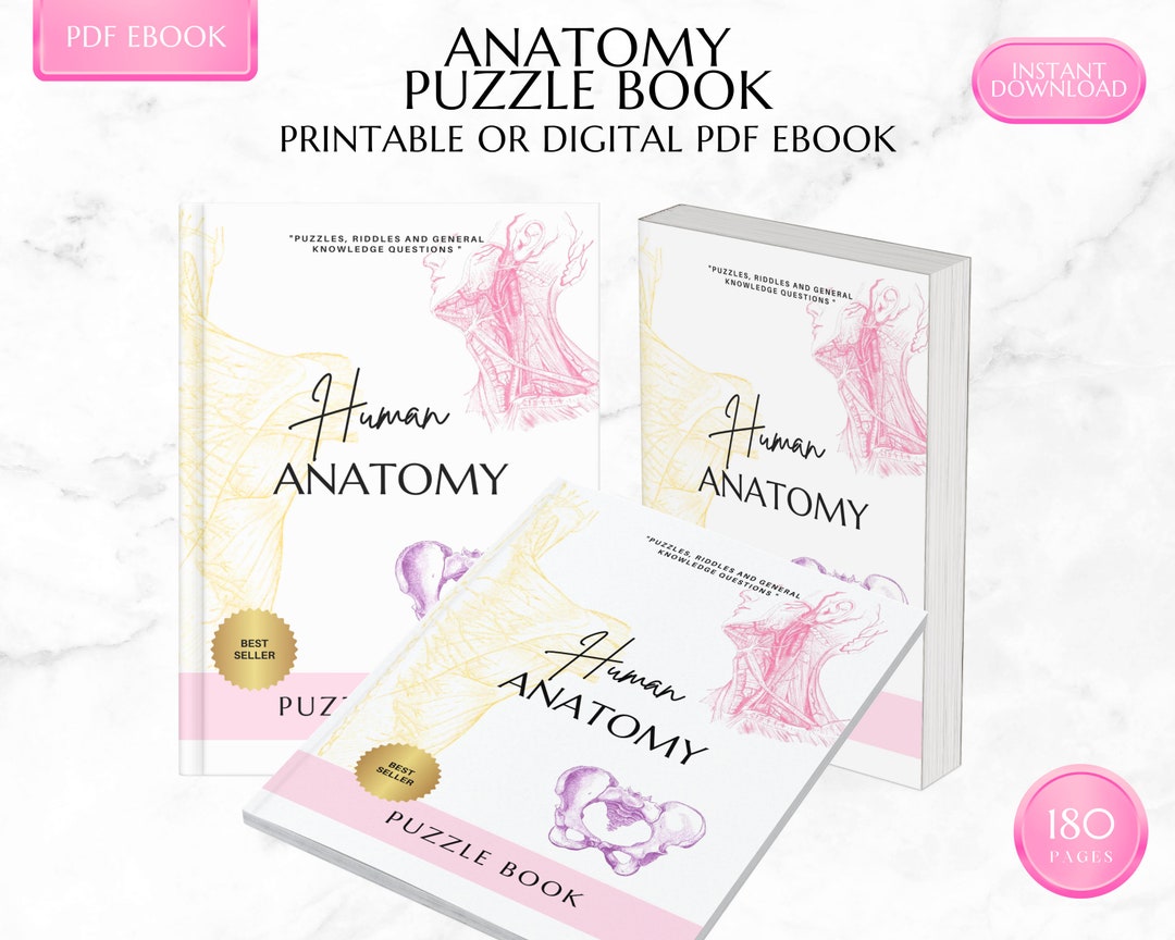 Anatomy Puzzle Book, Sudoku, Anagrams, Crosswords, Encoded Pairs, Missing Letters, Secret Codes