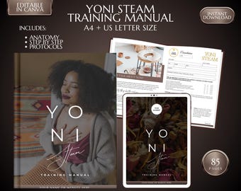 Yoni Steam Training Manual, V Steam Education Guide (Editable in Canva)