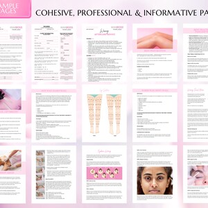 Waxing Training Manual, Facial Waxing, Body Waxing, Sugaring, Hair Removal, Estheticians, Educator, Student Guide, eBook, Edit in Canva