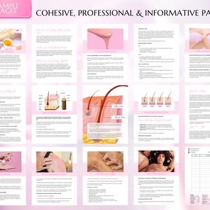Waxing Training Manual, Facial Waxing, Body Waxing, Sugaring, Hair Removal, Estheticians, Educator, Student Guide, eBook, Edit in Canva