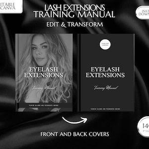 Lash Manual, Lash Extension Training Manual, Lash Course Manual, Lash Course Training, Lash Ebook, Lash Extensions Manual, Canva Template