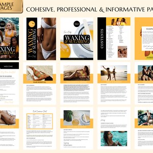 Face & Body Waxing Training Manual including Sugaring, Estheticians Waxing Guide, Learn or Teach, Wax eBook, Waxing Guide, Edit in Canva