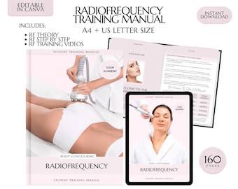 Radiofrequency Training Manual, Body Contouring Course (Editable in Canva)