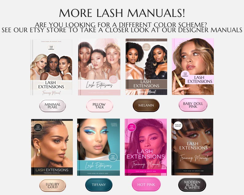 Lash Manual, Lash Extension Training Manual, Lash Course Manual, Lash Course Training, Lash Ebook, Lash Extensions Manual, Canva Template