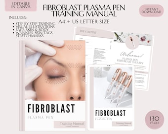 Podręcznik szkoleniowy dotyczący pióra plazmowego Fibroblast, kurs krok po kroku (Canva Edit)