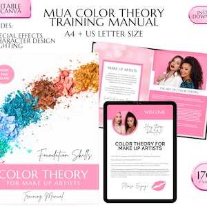 Color Theory for Makeup Artists, Mandatory Training, MUA Training Manual, makeup artist, makeup training manual, makeup manual, Editable