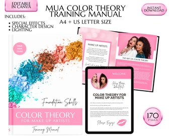 Color Theory Training Manual for Makeup Artists (Editable Canva Template)