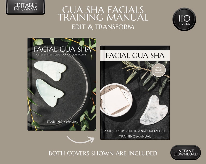 Holistic Gua Sha Facials Training Manual, Gua Sha Facial, Gua Sha Ebook, Teaching Guide, Step by
