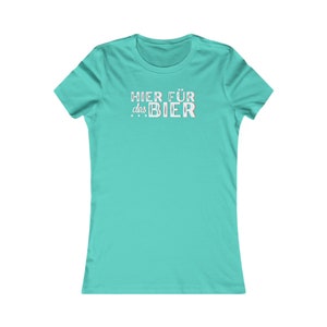 Hier für das Bier - Ladies Jersey Short Sleeve Tee