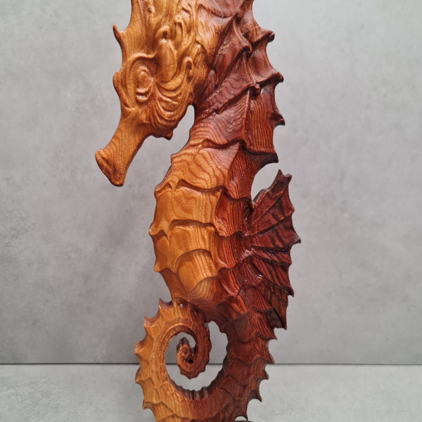 New and Unique Seahorse statue, sea horse 3D STL Model, CNC Router Engraver, Artcam, Aspire, CNC files, Wood, Art, statue, Cnc