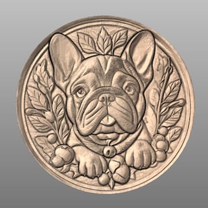 A Pug dog STL model reddy for cnc machining. STL. Dog. Pug. 3D Model - Digital Download STL. Vectric Aspire 12, V-Carve 12
