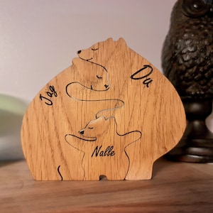 11 verschiedene DATEIEN Benutzerdefinierte Bärenfamilie Puzzle Laser Cut Dateien /SVG Design / Familie Liebe Puzzle Laser Cut Dateien / SVG Design / cnc