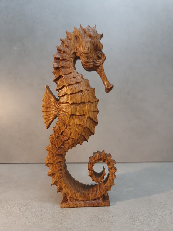 2 Sea Horse Statue, Seahorse 3D STL Model, CNC Router Engraver