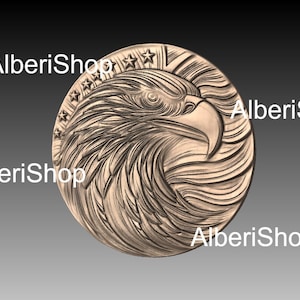 American flag bold eagle 1, 3D STL Model and laser file, CNC Router Engraver, Artcam, Aspire, CNC files, Wood, Art, Wall Decor, Cnc