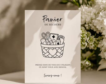 Affiche Panier de Secours pour Mariage - Personnalisable sur Canva