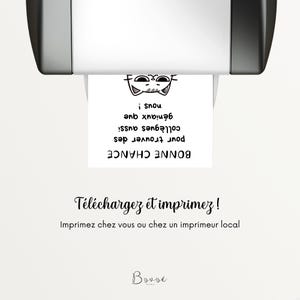 Carte pour départ collègue - Carte Humour - Cadeau à Imprimer image 3