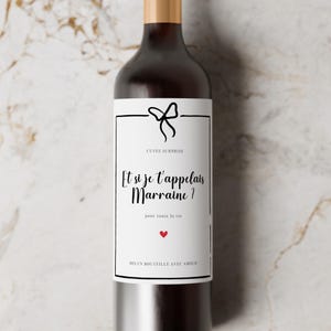 Printable Godmother Bottle Label – Godmother Request Announcement – Wine PDF – Pregnancy Idea