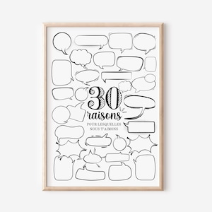 30 Reasons Why We Love You Poster - Personalized Birthday Gift - Printable PDF
