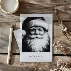 Biglietto di auguri di Natale francese, regalo stampabile, download digitale