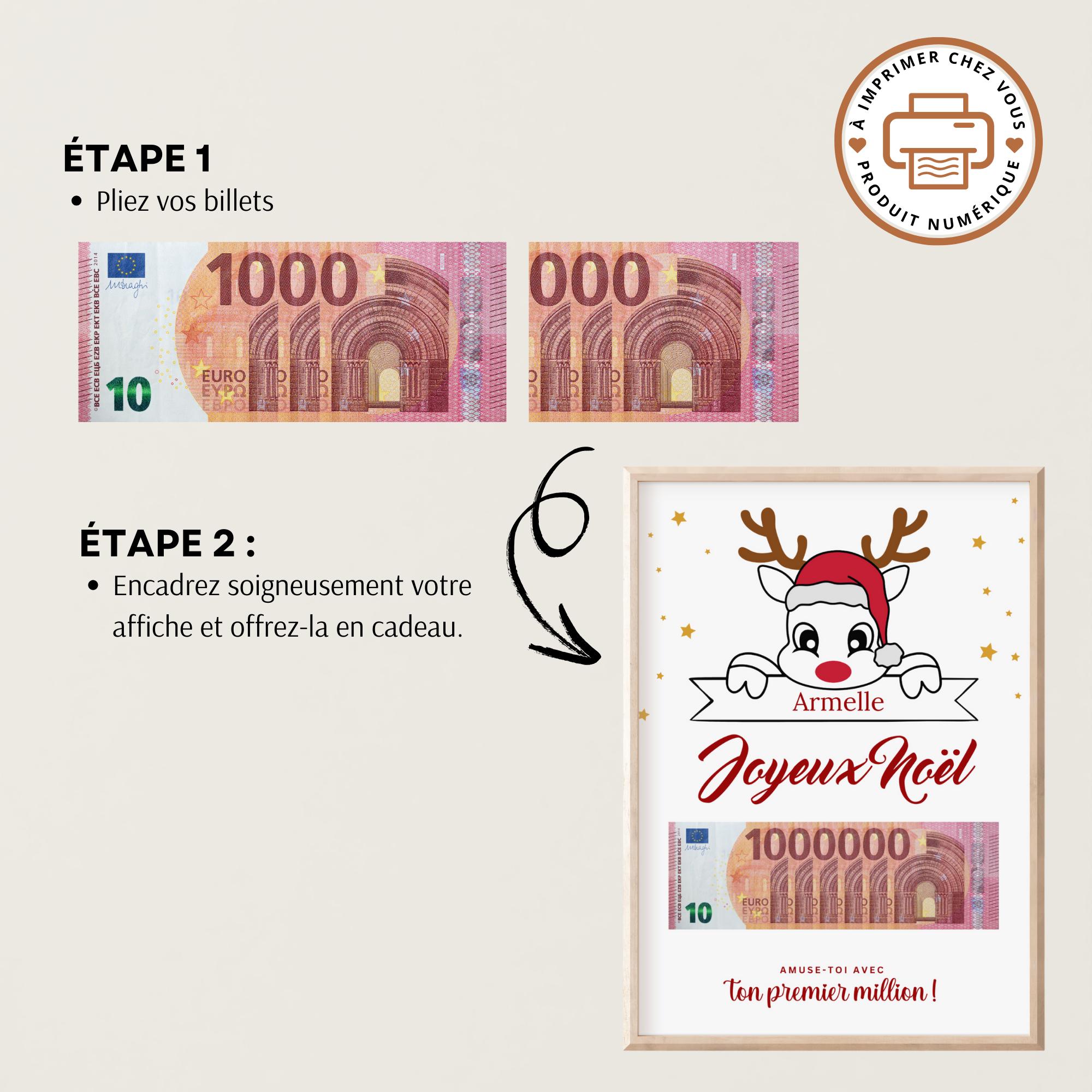 Cadre Photo Cadeau MIJOMA – Scène De Noël Avec Lutins – 28 Cm – Pour Offrir Des Billets Avec Pinces – Blanc