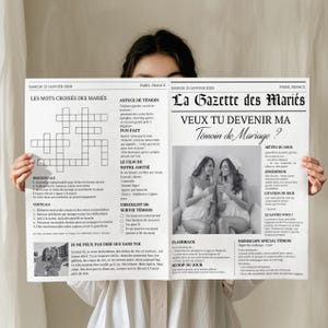 Original wedding witness request Customizable Gazette Canva Digital witness journal