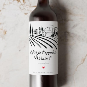 Etiqueta de botella de El Padrino, ¿Qué pasaría si te llamara Padrino? - Anuncio de propuesta de El Padrino, PDF imprimible