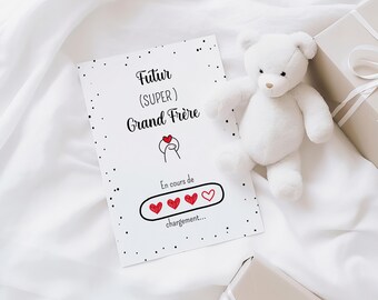 Future SUPER big brother card, Pregnancy announcement, Printable card (Pdf)