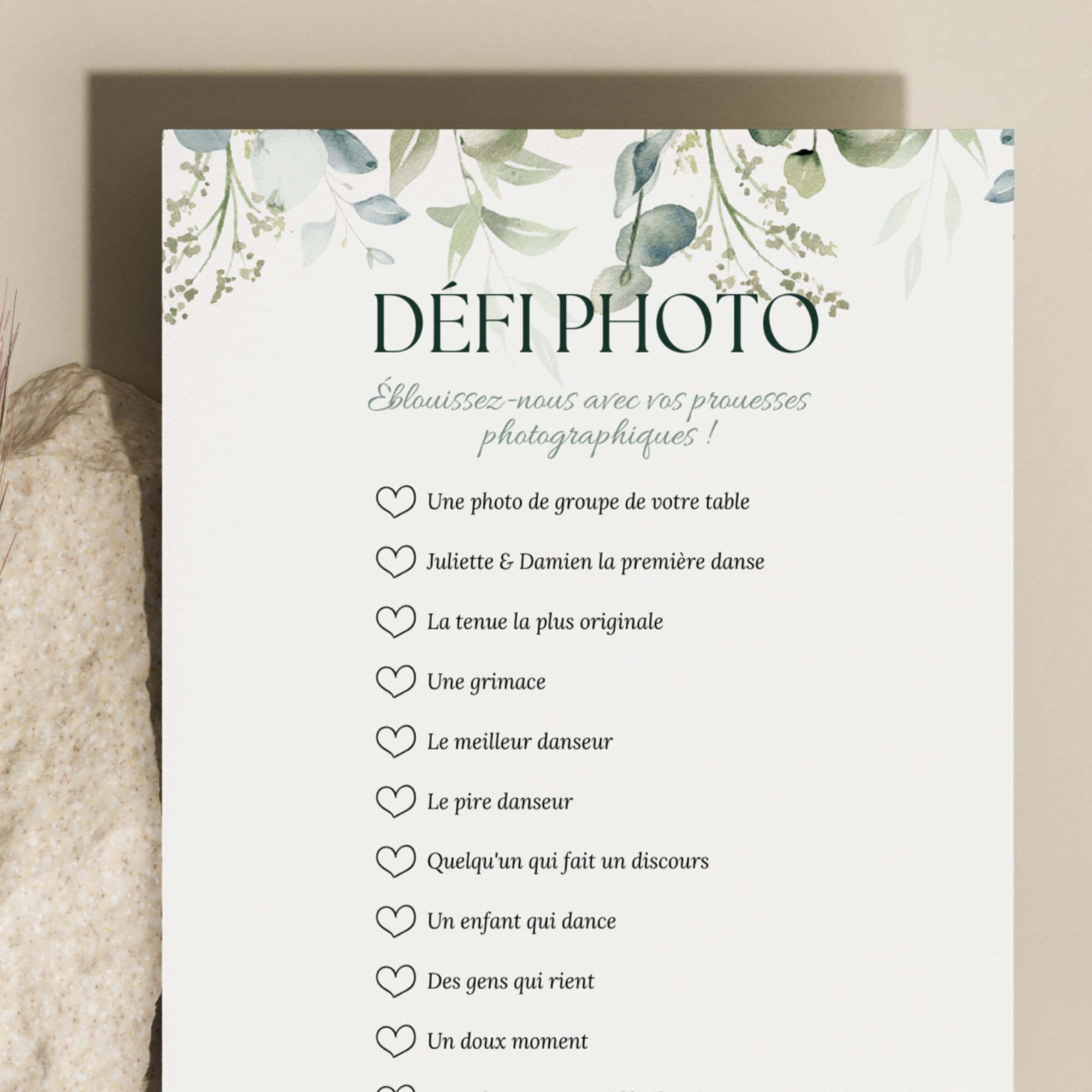 Jeu Défi Photo, Modifiable avec Canva Le jeu parfait pour votre Mariage Etsy France