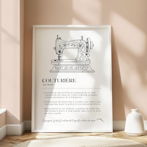 Seamstress Definition Poster, Perfect Gift for Seamstress Knitter to Print