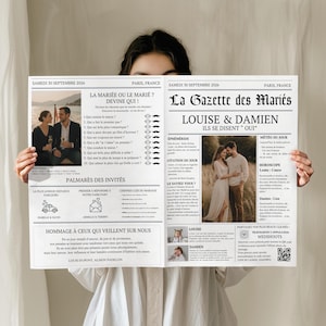 Diario de boda personalizado: diario de boda de 4 páginas editable en Canva para imprimir (A4, A3, A5)