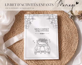 Wedding Activity Booklet - Wedding Games and Coloring Book, Printable Activities for Children