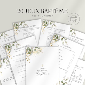 Jeux Baptême à imprimer, 20 activités ludiques et originales pour Baptême, PDF à Télécharger jeux convivialité adulte & famille