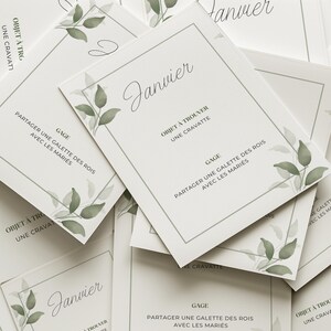 Jeu des 12 mois pour mariage : une animation amusante en français à imprimer