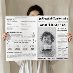 1 Year Birthday Journal to Personalize Mixed Model Girl or Boy Baby Souvenir to Edit with Canva