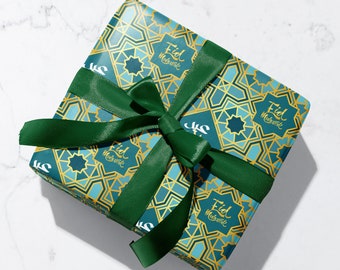 Eid Mubarak Wrapping Paper Gift Wrap Islamic Party Ramadhan - 2 Quality Sheets